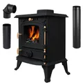 Produktbild: THUNDER® Gusseiserner Holzofen DIANA | 4,5 kW | Freistehend | Kaminofen | Holzheizung |  Energieklasse | Ökodesign | Mit Zubehör