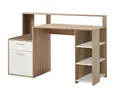 Produktbild: FMD Möbel, F00651901042 Bolton Computertisch, eiche/weiß, maße 138.5 x 53.5 x 92.0 cm (BHT)