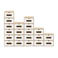Produktbild: BigDean 20x Schuhaufbewahrung BRAUN/WEISS mit Sichtfenster Aufbewahrungsbox Stapelbar Storage Box Schuhbox Schuhkarton Schuhschachtel Allzweckbox Schublade Pappe aus Kraftpapier