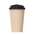 Produktbild: Thermobecher Kaffee to go aus Bio-Kunststoff - Kaffeebecher 350 ml BPA-frei & 100% recyclebar - Made in Germany Trinkbecher mit Deckel - Coffee Mug fürs Büro, Auto, Schule uvm. (Aprikose)