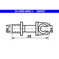 Produktbild: Ate 24.3590-0002.1 Halter Bremsleitung