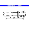 Produktbild: Halter Bremsleitung ATE 24.3590-0002.1 (10 Stk.) Bremsen