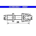 Produktbild: ATE Halter, Bremsleitung 24.3590-0002.1