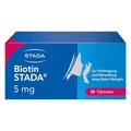 Produktbild: Biotin STADA 5 mg. Zur Vorbeugung und Behandlung eines Biotinmangels, 50 St