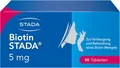 Produktbild: Biotin STADA 5 mg Tabletten 50 St | Stärkt Haare, Haut & Nägel effektiv