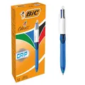 Produktbild: BIC 4 Farben Kugelschreiber Set 4 Colours Grip, mit gummierter Griff-Fläche, 12er Pack, Ideal für das Büro, das Home Office oder die Schule