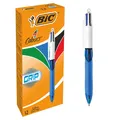Produktbild: BIC 4 Farben Kugelschreiber Set 4 Colours Grip mit gummierter Griff-Fläche 12...