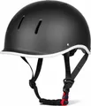 Produktbild: VINZ Aragon Fahrradhelm | Robuster Stadthelm für den Stadtverkehr | Leicht & Individuell Anpassbar | Urban Fahrrad helm Für Erwachsene - Matt Schwarz | L (58 - 61 cm)