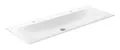 Produktbild: Keuco X-Line Keramik-Waschtisch für 2 x 1-Loch-Armaturen ohne Überlauf 1208 x 494 mm - Weiß mit CleanPlus - 33180311202