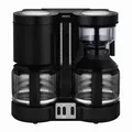 Produktbild: Krups KM8508 Duothek Plus Kaffeemaschine 2x10 Tassen schwarz Glas