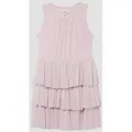 Produktbild: s.Oliver Minikleid Kleid Kurzes Rüschenkleid aus schimmerndem Mesh-Stoff rosa S (134)