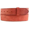 Produktbild: BELTINGER Ledergürtel Wechselgürtel aus weichem Vollrindleder Used-Look 4 cm - Druckknopf-Gü (1-St) rot 85 cm (Gesamtlänge 100 cm)
