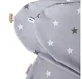 Produktbild: HOBEA-Germany Stillkissenbezüge Bezug für Stillkissen Sternenmuster grau, 100% BIO Baumwolle - durch Knopf schließbar - Reißverschluß