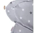 Produktbild: HOBEA-Germany Stillkissenbezüge Bezug für Stillkissen Sternenmuster grau, 100% BIO Baumwolle - durch Knopf schließbar - Reißverschluß