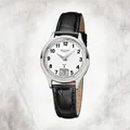 Produktbild: Regent Leder Damen Uhr FR-192 Funkuhr Armband schwarz URFR192
