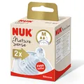 Produktbild: NUK Nature Sense Trinksauger für Babyflaschen | 0–18 Monate |Anti-Colic-Ventil | Größe M | BPA-frei | 2 Stück