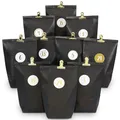 Produktbild: Papierdrachen Adventskalender 2025 zum Befüllen - 24 schwarze Geschenktüten mit Zahlenaufklebern & Metall-Klammern - DIY - zum Basteln - Weihnachten