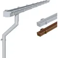Produktbild: Dachrinnen Set Gartenhaus, Carport, Terrasse, Nw83 / 83mm Kastenrinne 1 Dachseite, Regenrinne Pvc Für Pultdach, Made In Germany - Grau, 4m - Inefa