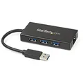 Produktbild: StarTech.com 3 Port USB 3.0 Hub mit Gigabit Ethernet Adapter aus Aluminium - Kompakter USB3 Hub mit GbE