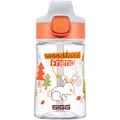 Produktbild: SIGG - Tritan Trinkflasche Kinder - Miracle Woodland - Mit Trinkhalm - Auslaufsicher - Spülmaschinenfest - Microwellengeeignet - Kratzresistent - BPA-frei - Schule & Sport - Orange mit Tieren - 0,35L