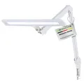 Produktbild: Dimmbare Gelenk-Schreibtischlampe in Weiß mit Metall-Clip und 3 Farbtemperaturen