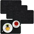 Produktbild: Dunedesign - 4 Extra-dicke Filz Tischsets 43x30x0,5cm Edle Platzsets Platzdeckchen Tisch-unterlage Filzunterlage Anthrazit
