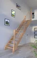 Produktbild: Starwood Raumspartreppe Holztreppe Mykonos Gerade-Eiche-Holz-Holz Design Geländer-rechts-ohne
