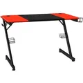 Produktbild: Costway Z-Förmiger Gaming Tisch 120 x 60 x 77 cm Rot+Schwarz