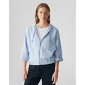 Produktbild: OPUS Sweatjacke GUSA Batwing Fit aus softer Baumwolle blau 40