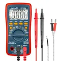 Produktbild: AstroAI Digital Multimeter, Voltmeter Ohmmeter Amperemeter, Manuell und Auto-Range, Misst Spannung, Strom, Widerstand, Durchgang, Frequenz, Dioden, Temperatur, Rot