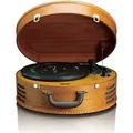 Produktbild: Classic Phono TT-34 - Retro Kofferplattenspieler - USB Anschluss und MP3 Konvertierung - Braun - Braun/Naturbelassen