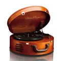 Produktbild: Lenco Classic Phono TT-34 Retro Kofferplattenspieler USB MP3 Konvertierung Braun