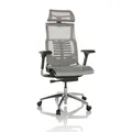 Produktbild: hjh OFFICE Profi Bürostuhl POFIT GEN2 Netz ergonomischer Drehstuhl mit Flexibler Lordosenstütze, Hellgrau, 652287