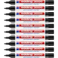 Produktbild: Edding 3000 Permanentmarker, Strichbreite 1,5 - 3 mm, schwarz, 10 Stück