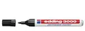 Produktbild: 10x Permanentmarker schwarz edding 3000 Rundspitze 1-3 mm wischfest wasserfest