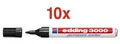 Produktbild: edding 3000 Permanentmarker schwarz 1,5 - 3,0 mm, 10 St.