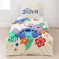 Produktbild: MTOnlinehandel Stitch Bettwäsche Bettbezug 135x200 80x80 Baumwolle · Kinderbettwäsche Teenagerbettwäsche Aloha Stitch & Lilo · 2 teilig