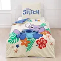 Produktbild: Disney Lilo & Stitch Aloha Kinder Bettwäsche 80x80 + 135x200 cm 100% Baumwolle