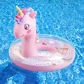 Produktbild: HeySplash Aufblasbarer Schwimmring, 21,6 Zoll Kleinkind Schwimmreifen, Einhorn Pool Spielzeug mit Funkelnden Pailletten, Schwimmhilfe für Schwimmbad, Sommer Strand, See, Party-Deko, Rosa