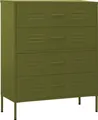 Produktbild: vidaXL Kommode Olivgrün 80x35x101,5 cm Stahl
