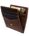 Produktbild: Gentlemen’s Kartenetui – Premium Rindsleder & RFID-Schutz – Platz für Karten, Scheine, Münzen & Tracker im Wallet – Patentiertes Slim Design – Slim Wallet mit Münzfach