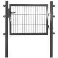 Produktbild: Solid Einzeltor Stahl Anthrazit mit Füllung für Stabmatte 75 cm x 100 cm