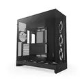 Produktbild: NZXT H9 Flow RGB+ (2025) All Black Midi Tower ATX Gaming Gehäuse schwarz mit Glasfenster