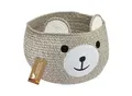 Produktbild: HMF Aufbewahrungskorb mit versteckten Griffen, Korb für Kinderzimmer aus Baumwolle, Bär, 30 x 24 cm, Hellbraun