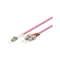 Produktbild: Goobay 95942 Glasfaser Kabel Multimode OM4 Violett Duplex / LC UPC Stecker auf SC UPC Stecker / Lichtwellenleiter LWL Kabel halogenfrei / Violett / Glasfaserkabel 0,5m