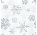 Produktbild: HOME FASHION Papierserviette 20 Servietten Snow Crystals silver - Schneekristalle silber 33x33cm, (20 St)