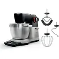 Produktbild: BOSCH Küchenmaschine MUMS8ZS00, Serie 8, 9 Automatikprogramme, integrierte Waage, Timer, 6l Schüssel, 1800 W, 6 l Schüssel, Edelstahlschüssel, 3 Rührwerkzeuge spülmaschinenfest, 7 Stufen, 1800 W silberfarben