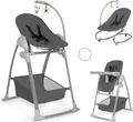 Produktbild: Hauck Sit N Relax 3in1, Multifunktions-Hochstuhl, Gepolsterter Sitz, Grau, Einfarbig, 5-Punkt, 15 kg