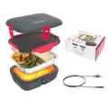 Produktbild: Faitron HeatsBox Style, Thermobehälter für Essen, Elektrische Lunchbox für Jung und Alt, Auslaufsichere Lunchbox mit Edelstahl-Innenschale und Transportdeckel, Warmhaltebox für Essen, 90 Watt