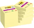 Produktbild: Post-it Super Sticky Notes, Packung mit 12 Blöcken, 90 Blatt pro Block, 47,6 mm 